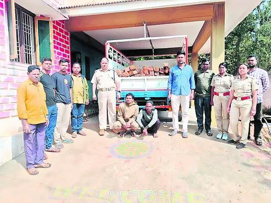 కలప దుంగలు స్వాధీనం 