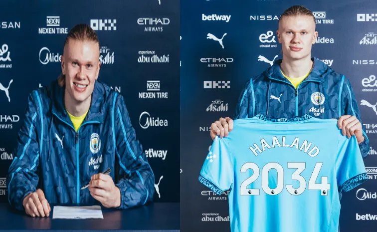 Erling Haaland signs historic 10 Year deal with Manchester City