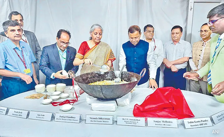 Finance Minister Sitharaman takes part in customary halwa ceremony