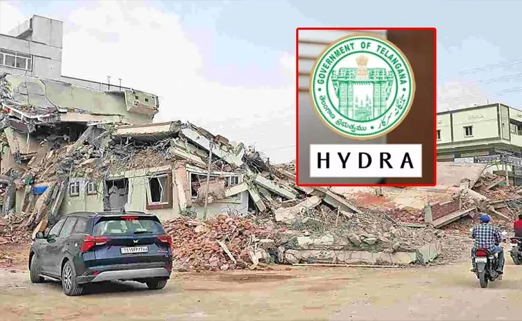 HYDRA Demolish Illegal Constructions At Ghatkesar