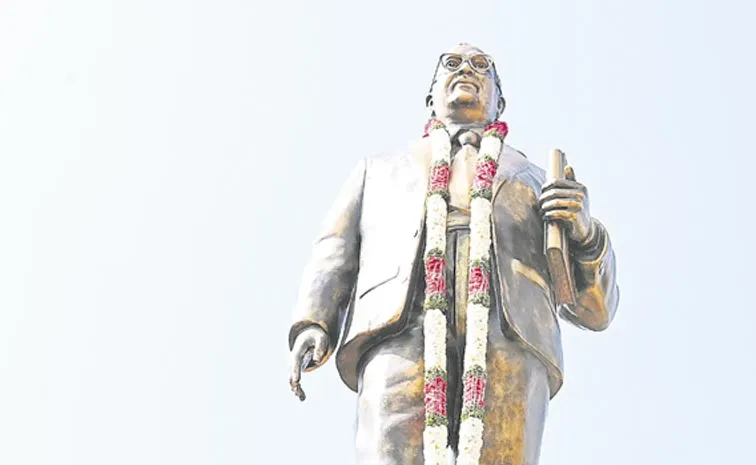 CM Revanth Reddy Unveils Dr BR Ambedkar Statue At Ambedkar Open University