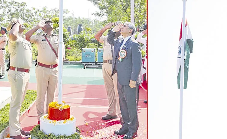 Dhiraj Singh Thakur unfurls National flag on 76th Republic Day