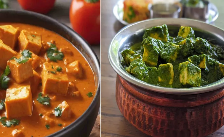 Palak paneer and Paneer Butter Masala Recipe Restaurant style