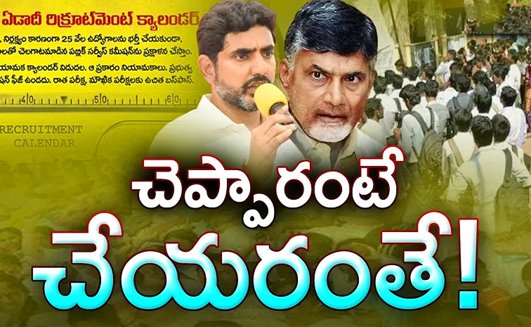 Chandrababu Nara Lokesh Fake Promises To unemployed with job calendar