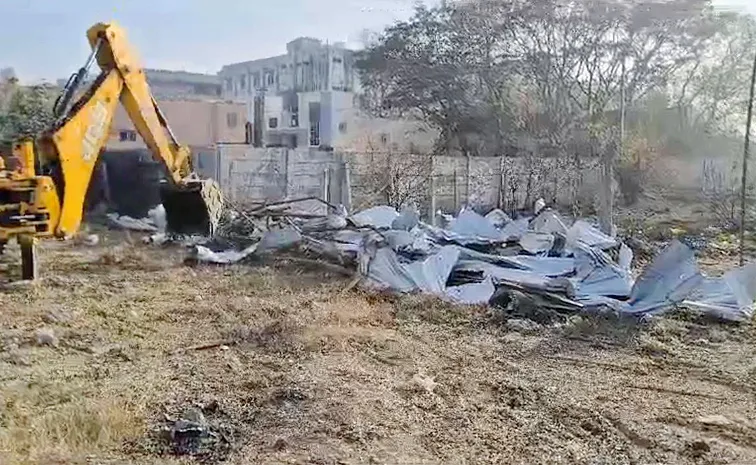 HYDRA Demolish Constructions At Sanga Reddy District