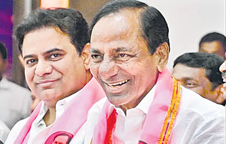 BRS Working President KTR meets KCR