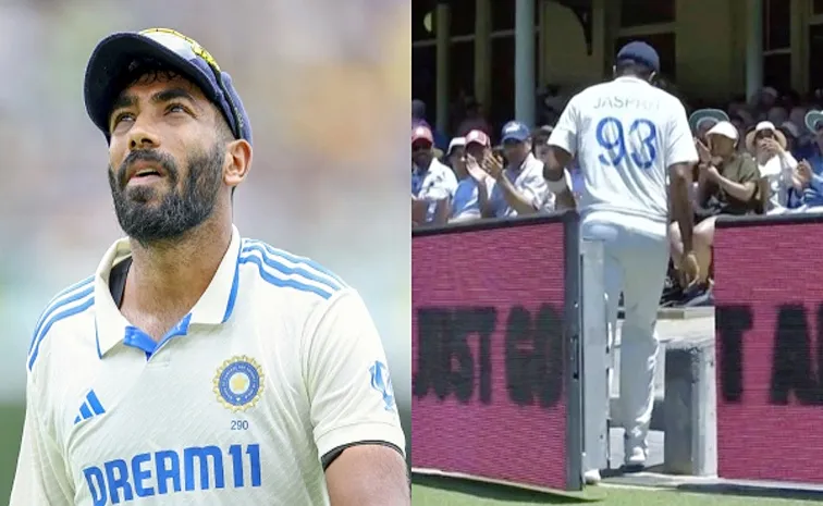 Jasprit Bumrah leaves the Sydney Cricket Ground with team doctor