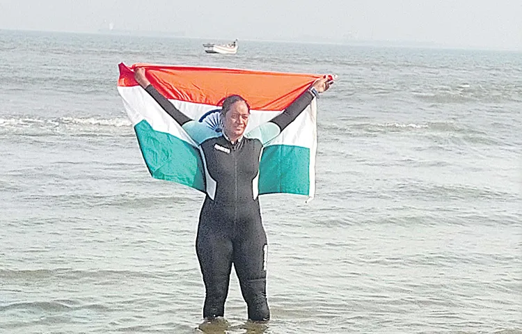 150 km swim in the ocean