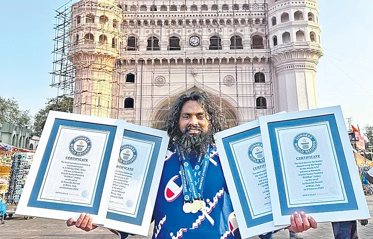 Krantikumar achieves four Guinness certificates at once