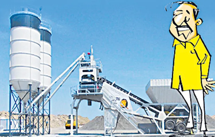 A minister eye on a ready mix concrete plant