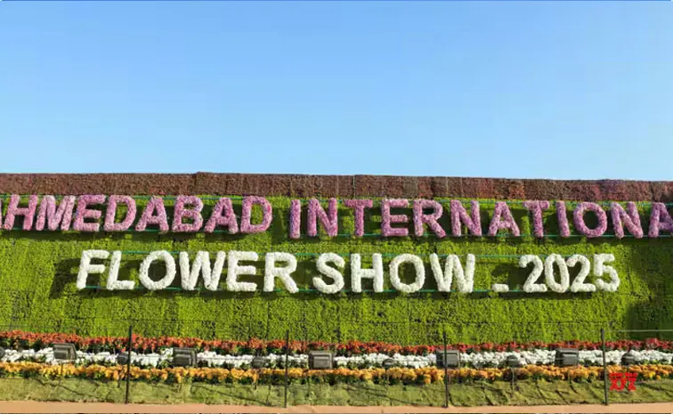 Ahmedabad International flower show 2025 rs 15 crore night park flower sculptures and fun attractions