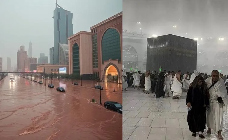 Saudi Mecca Got Extreme rain Fall Video Viral