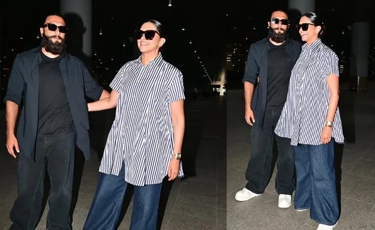 Deepika and Ranveer Airport Chic: Deepika Poplin Slit Shirt Will Shock You