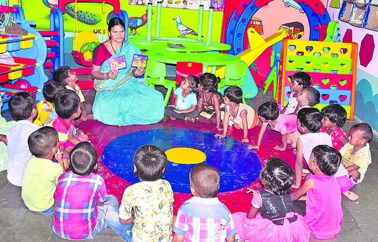 Officials are busy filling vacancies for teachers and helpers in Anganwadi centers.