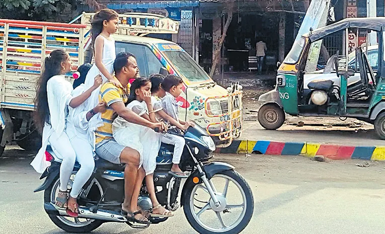 six people journey in bike ride at vijayawada