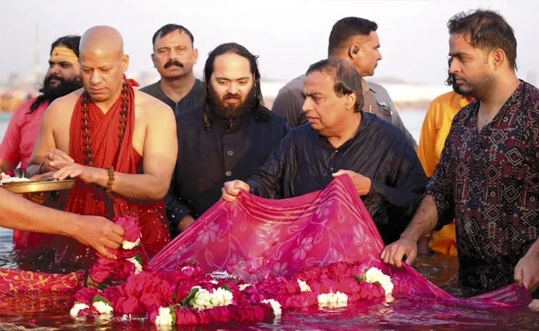 Ambani Family Takes Holy Bath At Triveni Sangam On The Occasion Of Maha Kumbh Mela