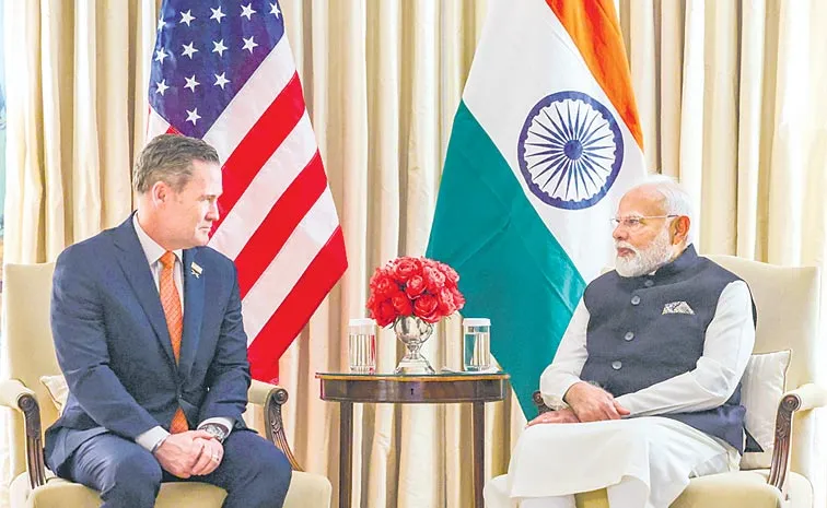 PM Narendra Modi and US NSA Michael Waltz Meet at Blair House