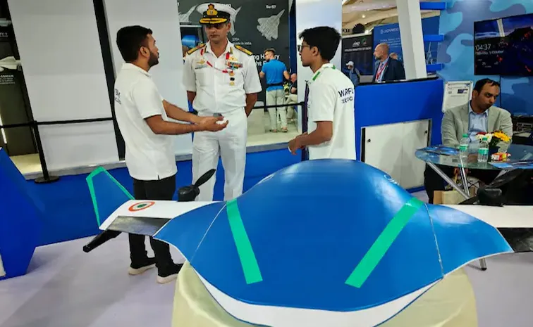 Chennai based Waterfly Technologies incubated at IIT Madras unveiled WIG craft e flying boat at Aero India