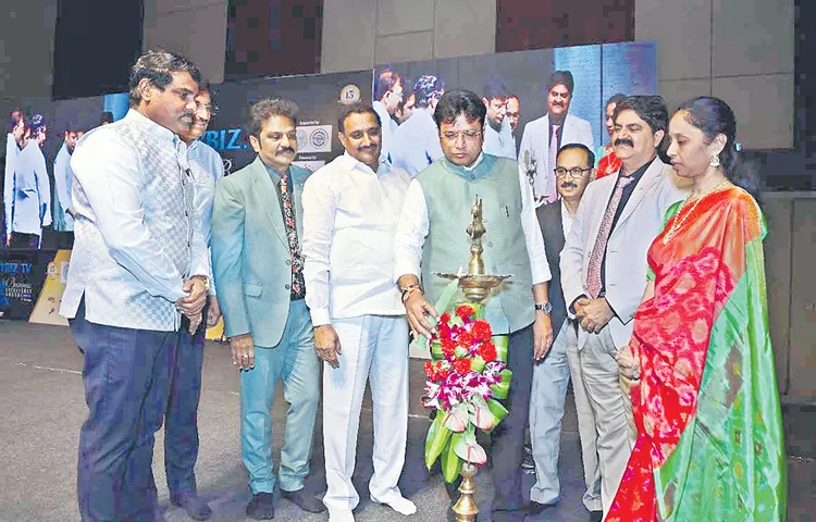 Minister Duddilla Sridharbabu at HiBiz TV Excellence Awards program