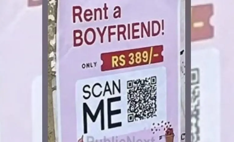 Rent A Boy friend posters Viral in Bengaluru 