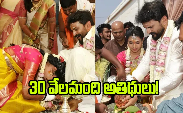 Pushpa Actor Daali Dhananjaya Adores Dhanyatha at His Wedding Celebrations