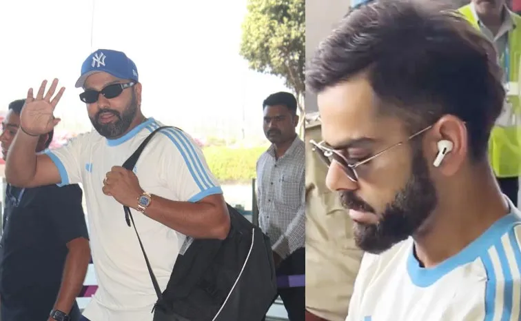 Rohit Kohli Team India Leaves For Dubai For ICC CT 2025 Video Viral