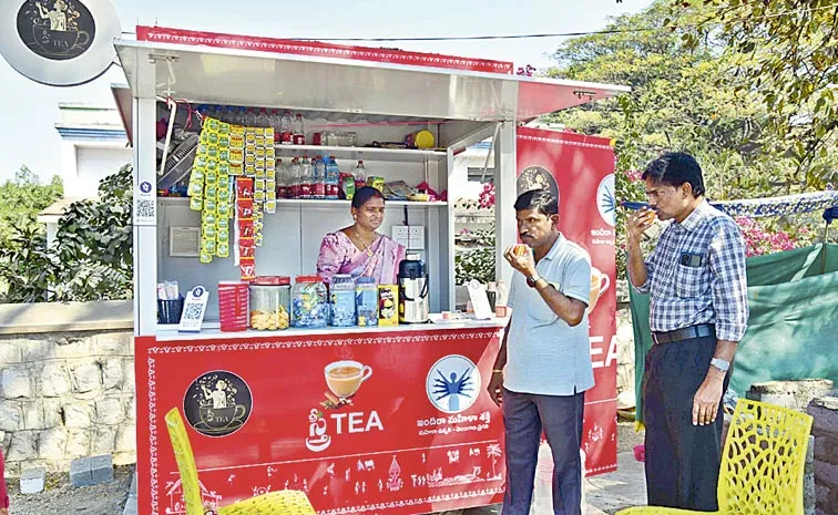 Self help groups Women Tea Canteens in Khammam