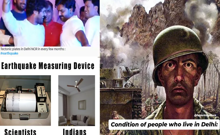 Delhi earthquake shakes social media hilarious memes goes viral