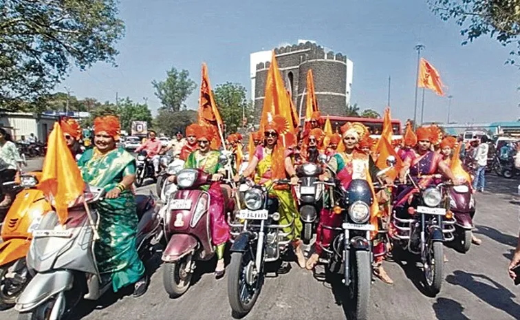 Shivaji Jayanti Women's Bullet Ride in Maharashtra 