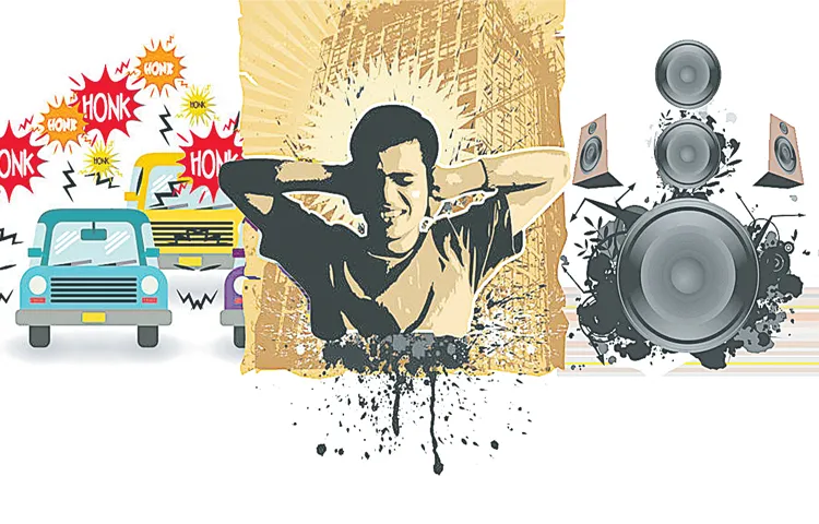 Noise pollution in various forms is prevalent around Hyderabad