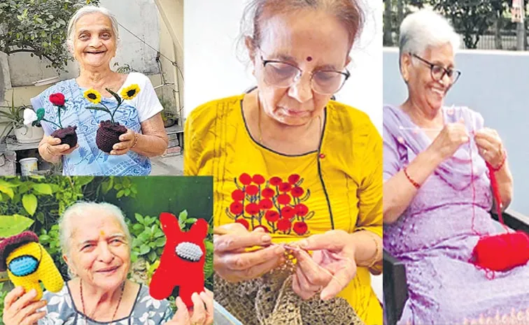 Special Story About granies made crochet knits, sweaters and mufflers