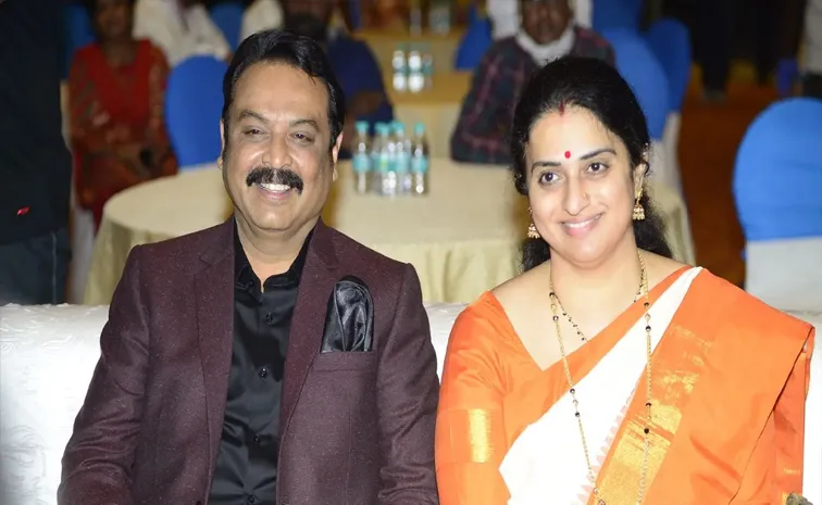 Tollywood actor Vijaykrishna Naresh attended a event with Pavitra Lokesh