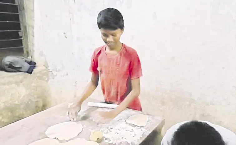 Gurukula School Students Cooking Work: Nellore District