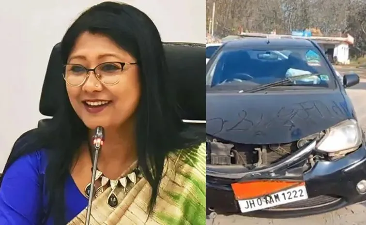 JMM MP Mahua Maji Car Accident And Injured while returning Maha Kumbh