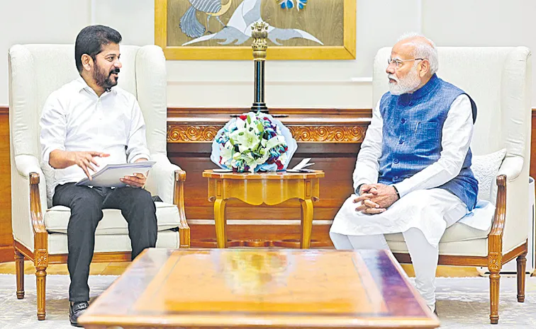 CM Revanth Reddy requests to PM Narendra Modi On five topics