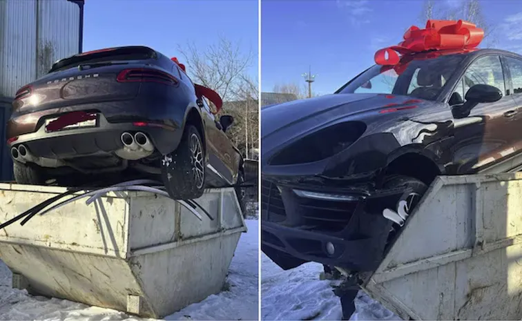 Russian man dumps Porsche in trash after wife snubs it as Valentines Day gift