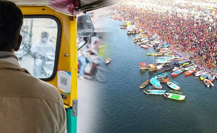 How A Hyderabadi Woman Helps Young Auto Driver At Maha Kumbhmela