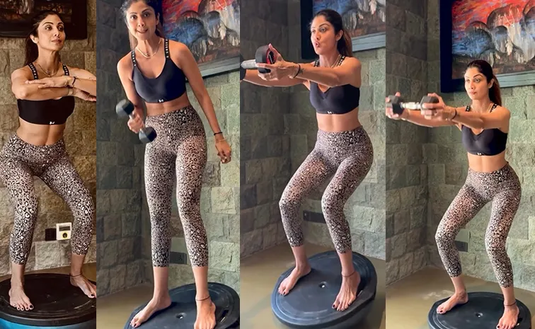 Shilpa Shetty Kundra BOSU Ball Exercises for Entire Body Into Shape