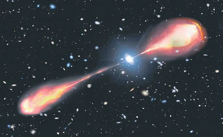 Astronomers reveal largest radio jet ever seen in the early universe