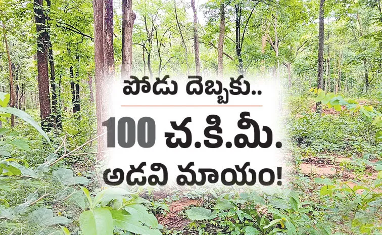 Forest survey forest 2023 Telangana how much lost forest cover