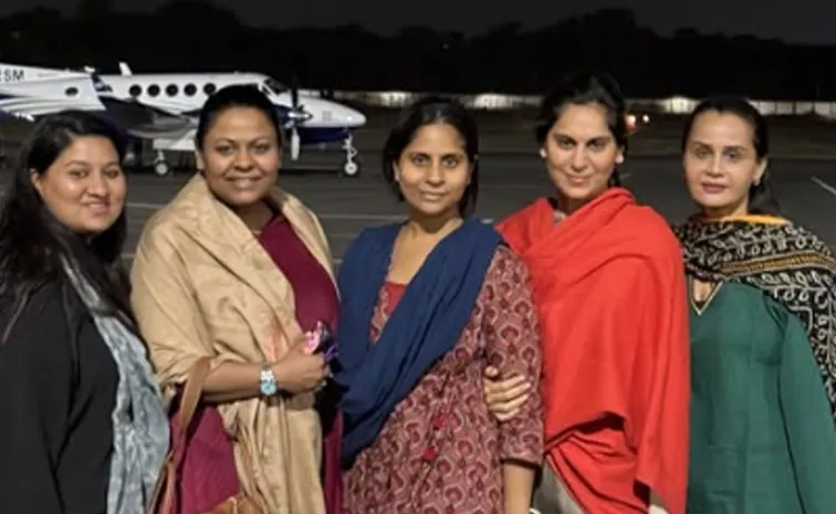 Ram Charan wife Upasana Konidela Visits to Mahakumbh Mela with her sister 