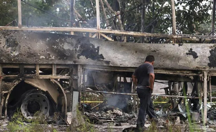 Accident Involving Bus In Southern Mexico