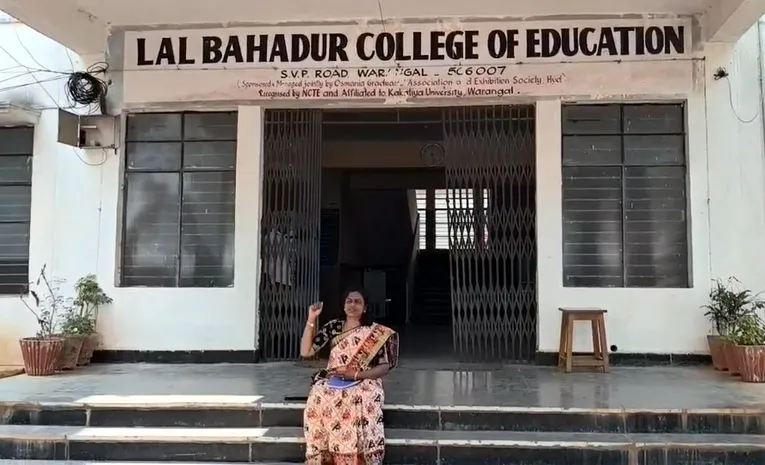 Female Assistant Professor Radha Protest