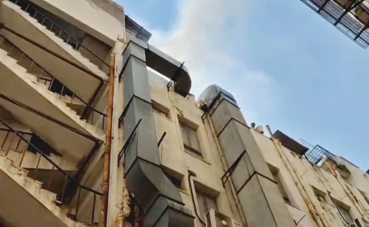 Major Fire Breaks Out At Shanbhag Hotel In Punjagutta Hyderabad