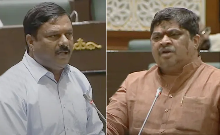 Minister Ponnam Prabhakar Vs BJP Floor Leader Alleti Maheshwar Reddy In Assembly