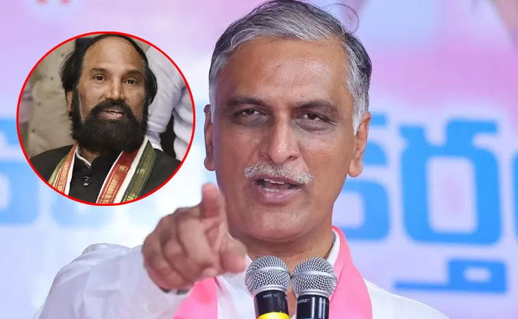 BRS Harish Rao Blames Uttam Kumar Reddy For Krishna River Water distribution