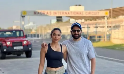 Sobhita Drives Car On Madras Race Track With Naga Chaitanya