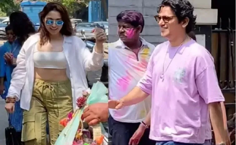 Tamannaah Bhatia, Vijay Varma Attend Raveena Tandon Holi Celebration