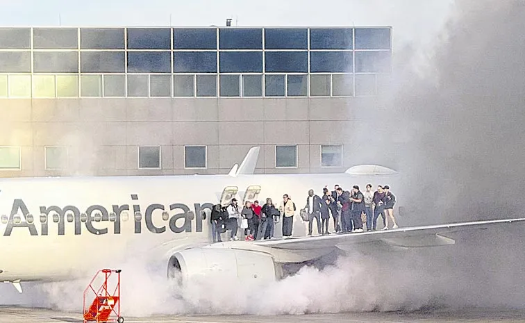 Passengers Escape Burning American Airlines Plane at US Airport