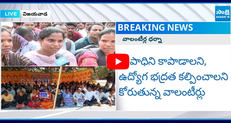 AP Volunteers Protest Against Chandrababu 1